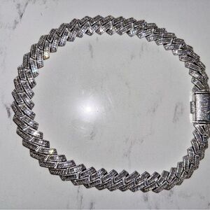 Baguette Chain Necklace 16 inch